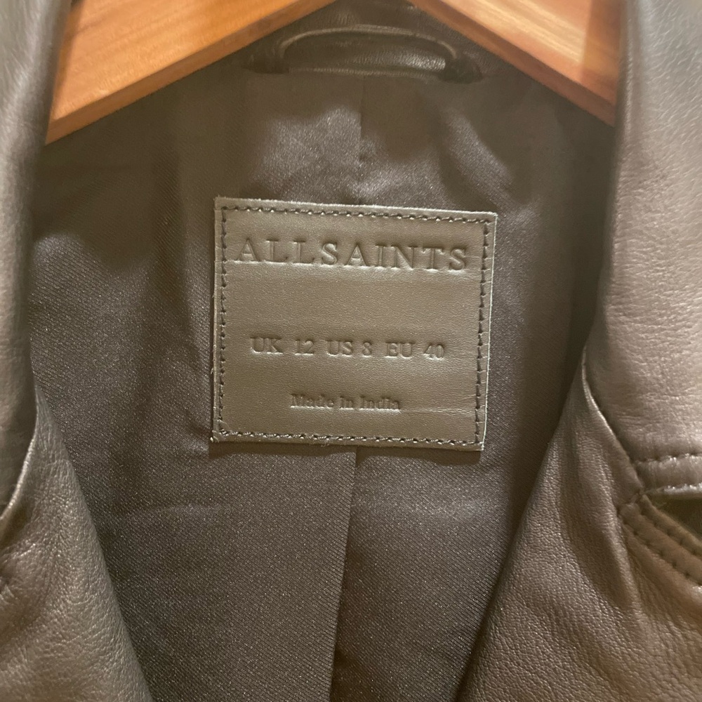 AllSAINTS BLACK LEATHER JACKET